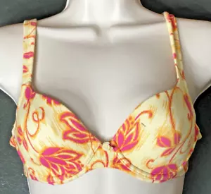 Sujetador con aros vintage Y2K Victoria's Secret floral ligeramente acolchado talla 32B - Imagen 1 de 8