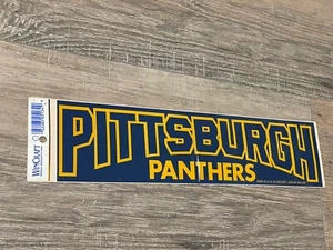 Vtg Pittsburgh Panthers Car Bumper Sticker WinCraft 11.6”X3” Read - Picture 1 of 8