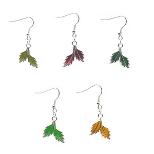 Hot Pretty Charm Pairs Leaf Dangle Hook Earrings Women's Jewelry 5 Colors - Picture 1 of 30