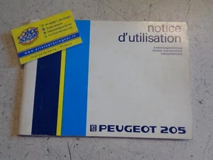 LIBRETTO USO E MANUTENZIONE PEUGEOT 205 - ORIGINALE - Imagen 1 de 2