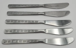 Cuchillo de cena de acero inoxidable Amefa/Holanda 5 piezas. Lote Cuchillos Disco. Geométrico de colección difícil de encontrar - Imagen 1 de 15