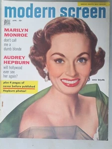 Modern Screen - Movie Fan Magazine - April 1955 Ann Blyth, Marilyn Monroe - Picture 1 of 3