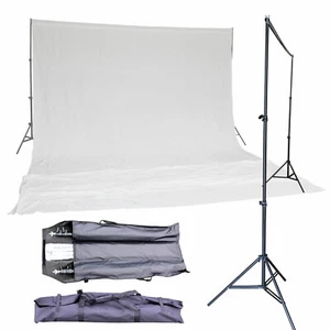 BlueDot Portrait Studio 10x20 White Muslin + Background Stand FREE SHIPPING - Picture 1 of 3