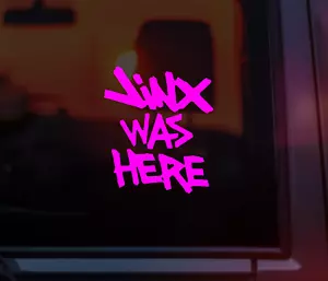Powder Jinx Was Here Vinyl Decal – Arcane Inspired Graffiti Sticker - Foto 1 di 8