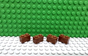 Lego 4 Marrón Rojizo 1x2 Bloque Ladrillo NUEVO - Imagen 1 de 1