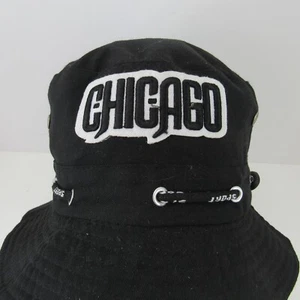 Chicago Embroidered Logo Black Bucket Hat with Drawstring by Sport - Picture 1 of 7