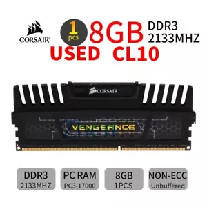 Corsair Vengeance 8GB DDR3 OC 2133MHz PC3-17000U 240Pin Desktop PC Memory RAM UK - Picture 1 of 4