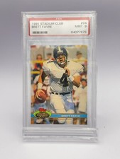 1991 Topps Stadium Club - #94 Brett Favre (RC) - GRADED MINT