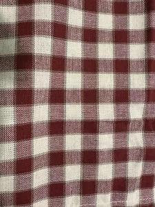 Tenda valance in cotone rosso Waverly 16x78"" fattoria primitiva fattoria a quadretti fattoria - Foto 1 di 4