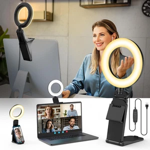 Evershop Ring Light for Laptop Desk Clip OnSmall Computer Video Conference Li... - Afbeelding 1 van 9