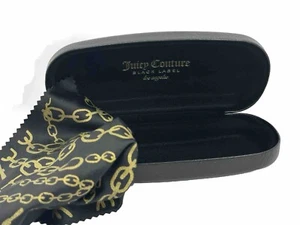 NEW Juicy Couture Black Label Hard Eyeglass Clamshell Case With Microfiber Cloth - Picture 1 of 5