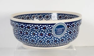 Boleslawiec Polish Pottery Lotus Flower 18oz Bowl. Handmade. New+Fast Ship - Picture 1 of 6