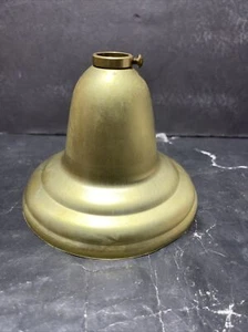VINTAGE UNFINISHED BRASS BELL CEILING CANOPY LIGHT FIXTURE 5 1/4”T ~ 4” DEEP NOS - Picture 1 of 12