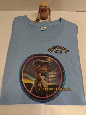 E.T. vintage años 80 CAMISETA DE LA EXTRATERRESTRE XL con figura extra. "Madera silvestre" Foto 1 de 4