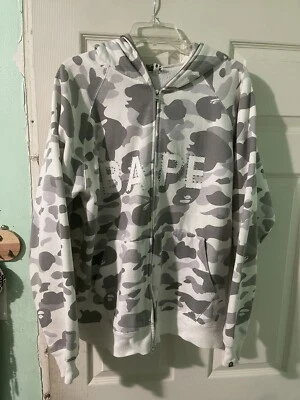 BAPE SWAROVSKI BLANCO CAMUFLAJE SUDADERA CON CAPUCHA UN MONO DE BAÑO Talla Grande Foto 1 de 4