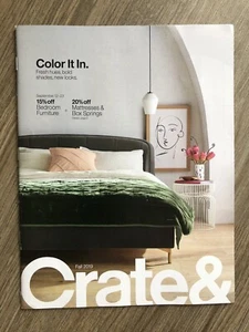CRATE & BARREL FALL 2019 COLOR IT IN FURNITURE COLLECTION CATALOG LOOK BOOK - Picture 1 of 2