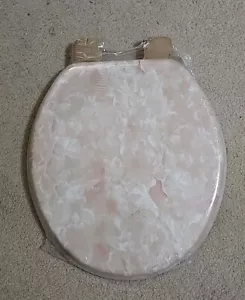 Asiento de inodoro Angel Shiold redondo beige mármol nuevo sellado en plástico - Imagen 1 de 2
