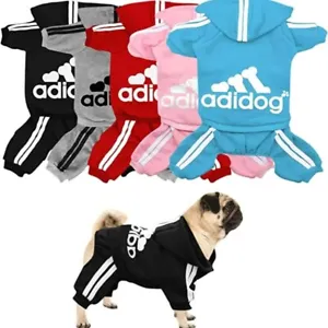 4 Leg Pet Dog Cat Puppy Coat Sports Hoodies - Warm Sweater Jacket Clothing - Picture 1 of 21