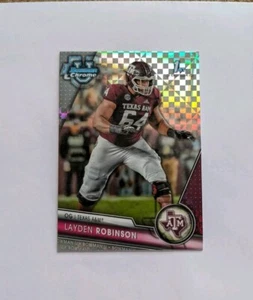 Layden Robinson - 2023 Bowman Chrome University 1st X-Fractor - Texas A&M #125 - Bild 1 von 2