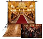 Red Carpet Stairs Photography Backdrop Party Opera Palace Photo Background Decor