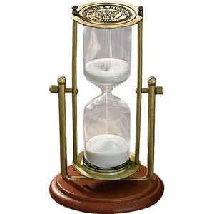 Vintage Sanduhr Sand Timer Dekor, 360° drehbar 15 Min Weiß Sand Sicht Tim... - Bild 1 von 6