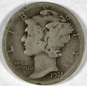 1921D Mercury Dime VG - Picture 1 of 2
