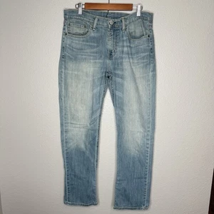 Levi’s 514 Jeans 32x30 Lavaggio Leggero Streetwear Skater Y2K Casualcore Blu Denim - Foto 1 di 12