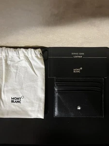 Montblanc Meisterstück Pocket Holder 6 Credit Card in Black Leather - Picture 1 of 17
