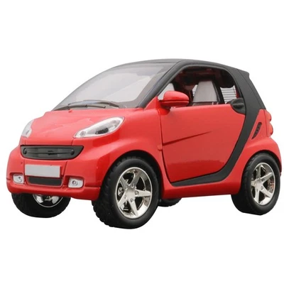 Luz de sonido roja para niños modelo de coche de metal fundido a presión vehículo de juguete para Smart ForTwo D Foto 1 de 4