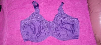Sujetador minimizador de encaje Lilyette Comfort 42DD púrpura sin forro con aros 0428 Foto 1 de 3