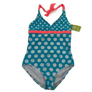 Circo Large Swim Suit NEW Girls Polka Dot One Piece SPF 50+ NWT - Picture 1 of 3