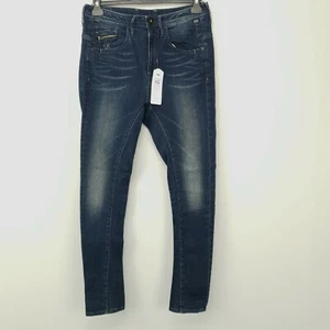 Pantalones de mezclilla para mujer G-Star W26 L32 hip hop skate bajos sueltos nuevos elásticos en el océano - Imagen 1 de 12