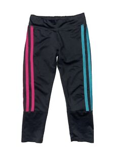 Preowned- Adidas Athlesiure 3 Striped Tights Girls (Size 3T)