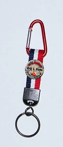 Personalisierter Marine Karabiner Schlüsselanhänger Patriotisches Armband mit Namen und Rang - Bild 1 von 1