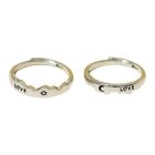 2pcs Sun And Moon Lover Couple Rings Set Promise Wedding Fashion