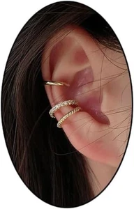 Ear Cuff Earrings for Women Non Piercing Earring Cuff,Cubic Zirconia Trendy Ear - Picture 1 of 7