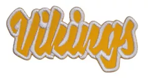 Minnesota Vikings Text Embroidered Applique Iron On Patch Three Sizes Customize - Picture 1 of 6