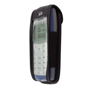 caseroxx Leather-Case with belt clip for Nokia 1100 / 1101 in black made of genu - Picture 1 of 3