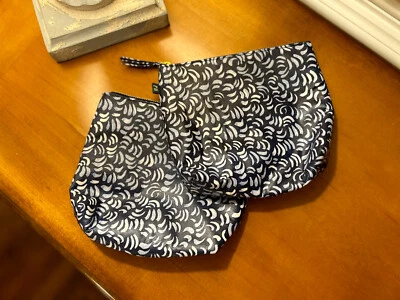 Pottery Barn Rebecca Atwood Swirl печать косметички S/2 новый без ЯРЛЫКОВ - Изображение 1 из 4