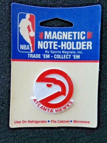 VINTAGE NBA ATLANTA HAWKS FRIDGE MAGNET STANDING BOARD NEW SEALED IN PACK Cover