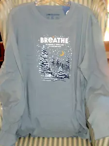 Nuovo con etichetta! MAGLIETTA CRUSHER L/S LIFE IS GOOD MEN.."RESPIRA, L'UNIVERSO PRENDE DI..." (XL) - Foto 1 di 3