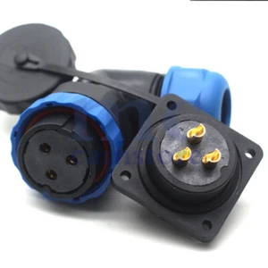 SD28 45A 380V 3 Pin Industrial Electrical Cable Wire Bulkhead Elbow Connector - Picture 1 of 6