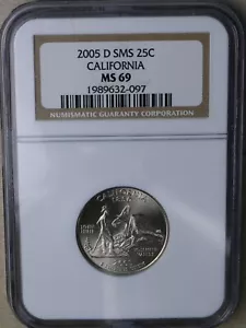 2005 D SMS California quarter MS 69 - Picture 1 of 5