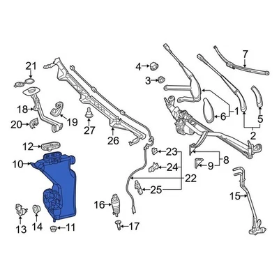 For Mercedes-Benz E400 2015-2018 Mercedes-Benz 2048690300 Washer Fluid Reservoir - Изображение 1 из 4