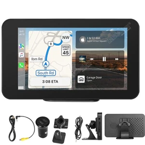 4.7" Zoll Tragbarer Apple CarPlay und Android Auto Wireless Display Autoradio - Bild 1 von 24