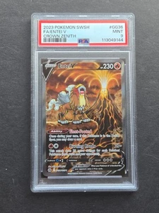 PSA 9 ENTEI V GG36/GG70 - CROWN ZENITH GALARIAN GALLERY FULL ART HOLO - MINT - Picture 1 of 2