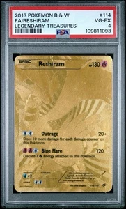 Pokemon PSA 4 Legendary Treasures Full Art Gold Rare Reshiram 114/113 - Picture 1 of 3