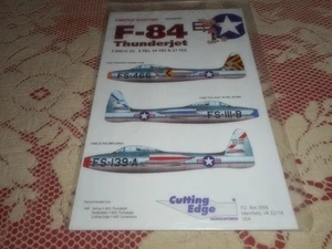 CUTTING EDGE CED48107, F-84 THUNDERJET F-84E/G #2 8FBS, 69FBS & 27FEG DECAL SET - Picture 1 of 2
