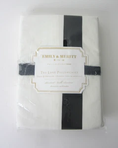 NEW Pottery Barn Teen Emily & Meritt The Love Standard Pillowcases Set - Picture 1 of 5