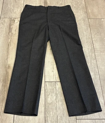 Calça social masculina vintage Jaymar 100% lã tamanho 34x31 cinza calças carreira clássica - Imagem 1 de 4